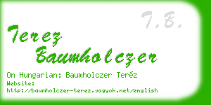 terez baumholczer business card